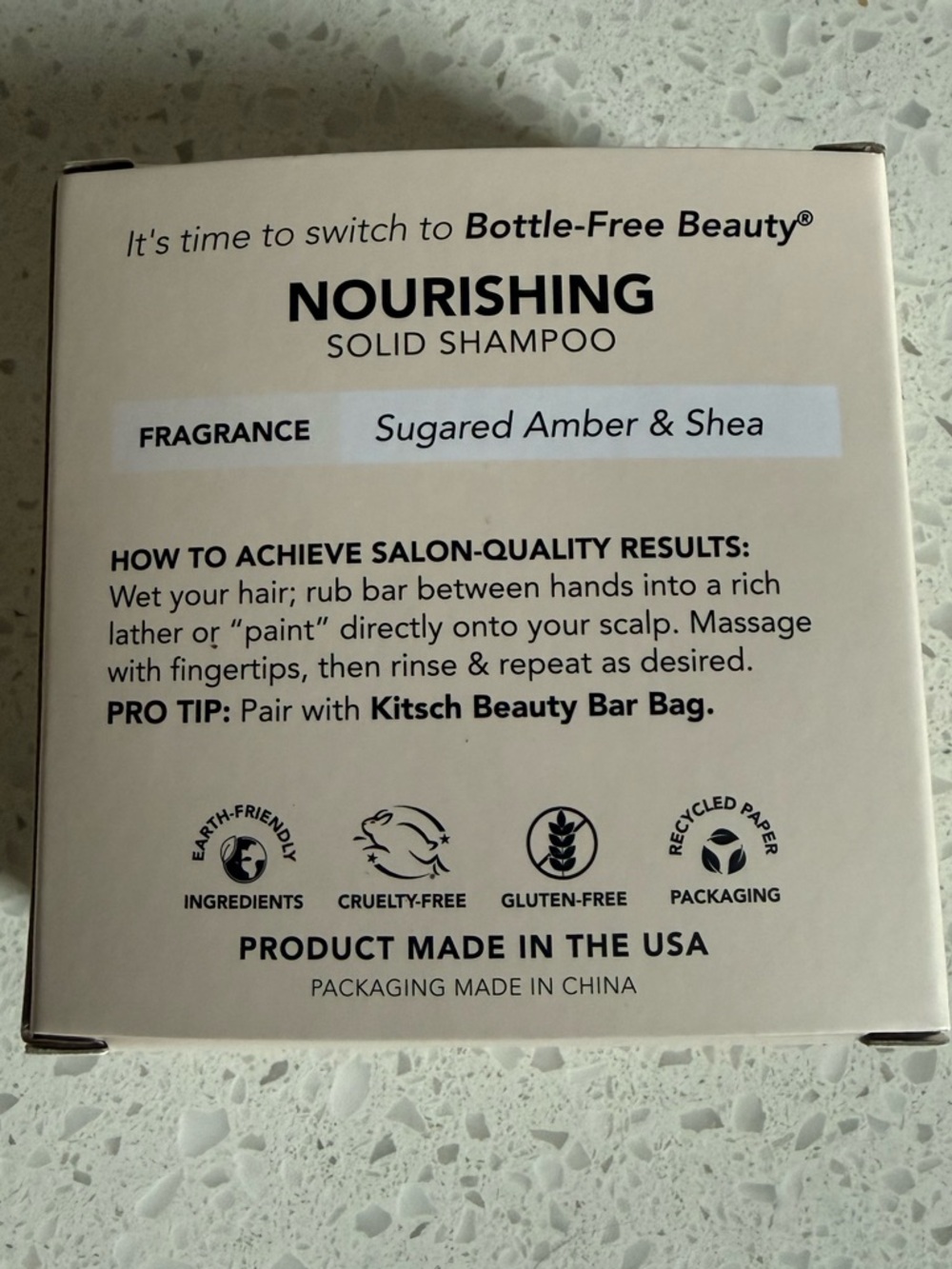 Kitsch Nourishing Solid Shampoo - Castor Oil (Cream / Brown Text) - Picture 3 of 6